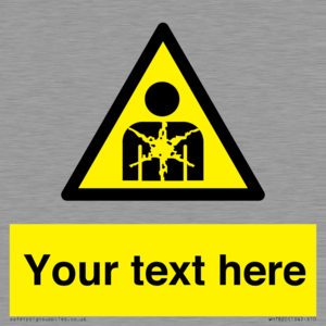 Custom Warning substance or mixture presenting a health hazard